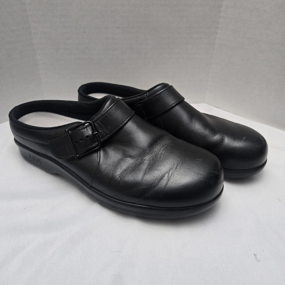 SAS Women's Black Clogs 7.5 Mule Tri-pad Comfort USA Classic Grannycore Work‎